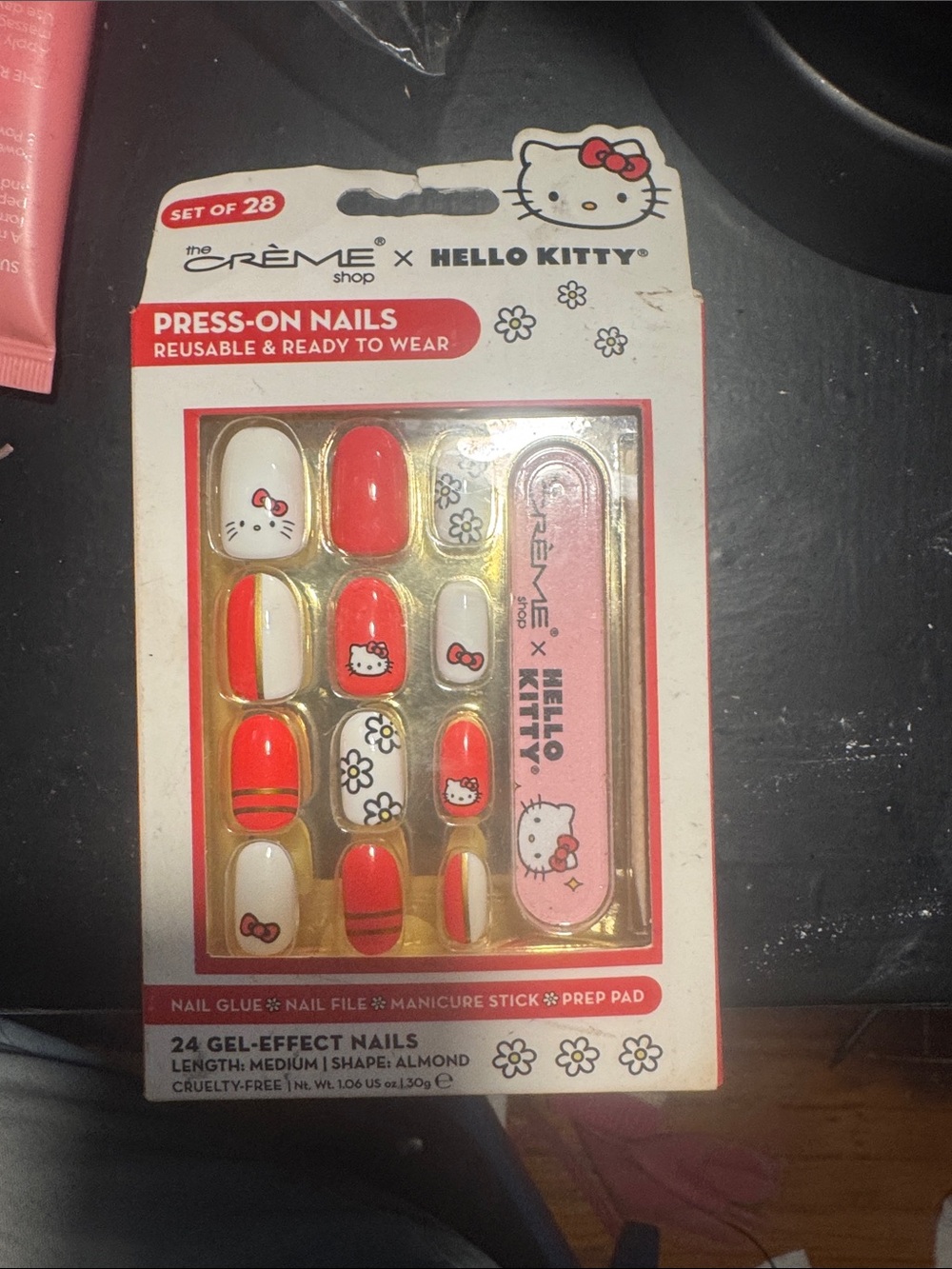 Hello Kitty Red & White Press-On Nails by The Crème Shop